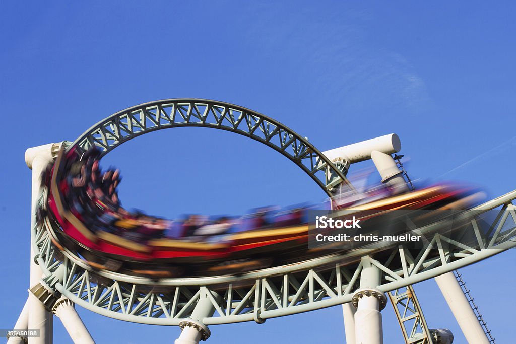 rollercoaster action rollercoaster in motion blur Rollercoaster Stock Photo