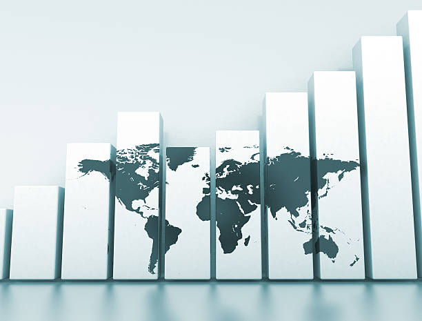 istock A concept of global business with a bar chart 155450577