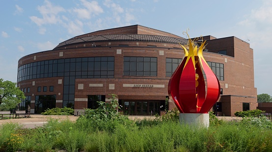 Lawrence, Kansas - July 17, 2023: Lied Center of Kansas - University of Kansas - KU Performing Arts Center