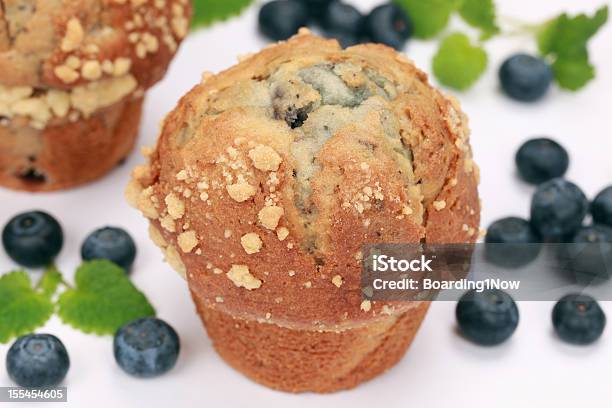 Fresh Blueberry Muffins Stock Photo - Download Image Now - Baked Pastry Item, Berry Fruit, Blueberry