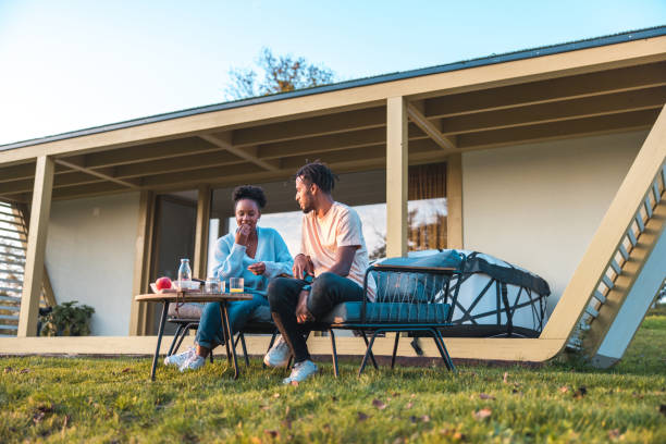 istock Breakfast in Nature, Black Couple Enjoy Connecting 1554553206