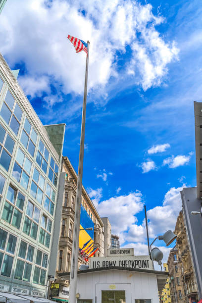 istock Checkpoint Charlie Flag Today Restaurants West Berlin Germany 1554569659