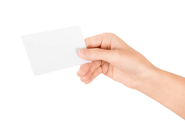 istock Blank business card in a person's hand 155457223