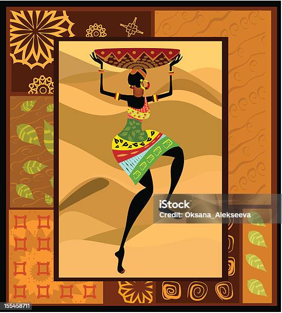 Этнический Рисунок C Pretty Женщина — стоковая векторная графика и другие изображения на тему Женщины - Женщины, Только женщины, Аборигенная культура