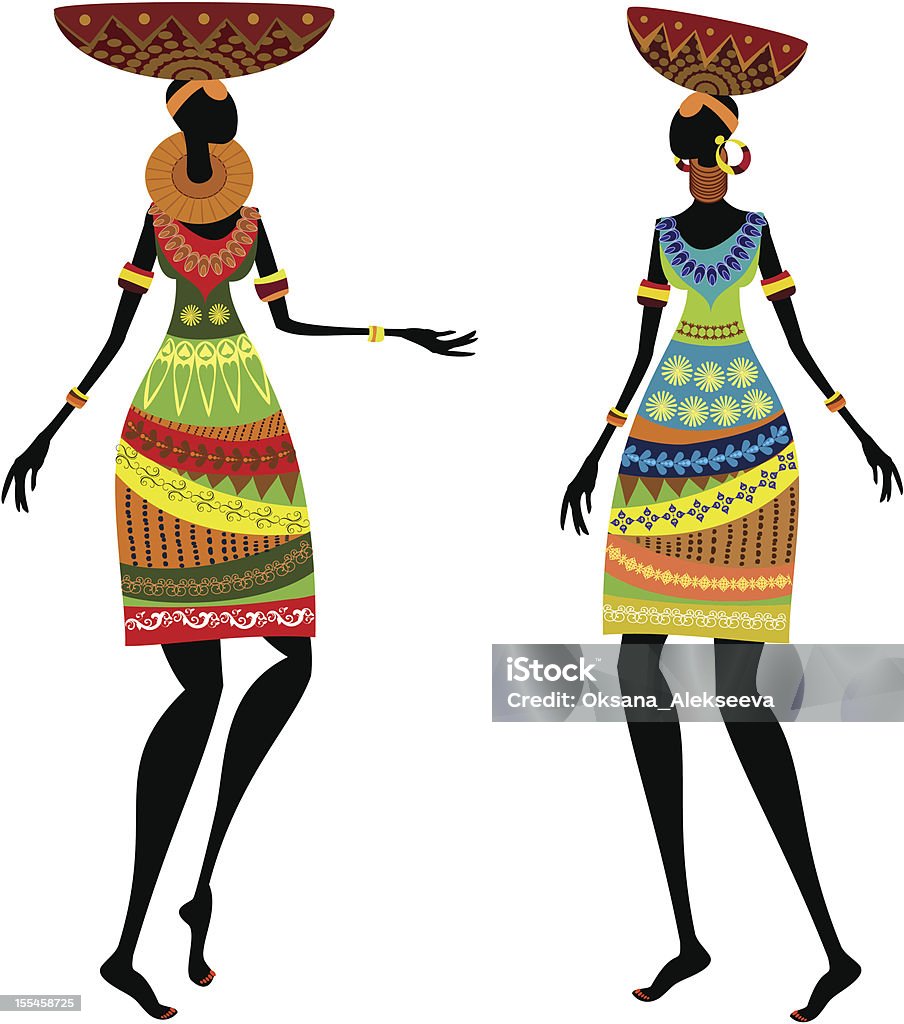 Этнические женщина с Ваза - Векторная графика Зулус роялти-фри