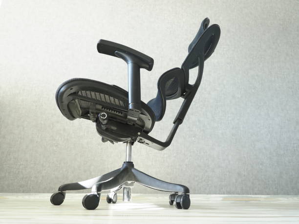 istock Office chair in modern office interior. Workplace and object concept. 1554606886