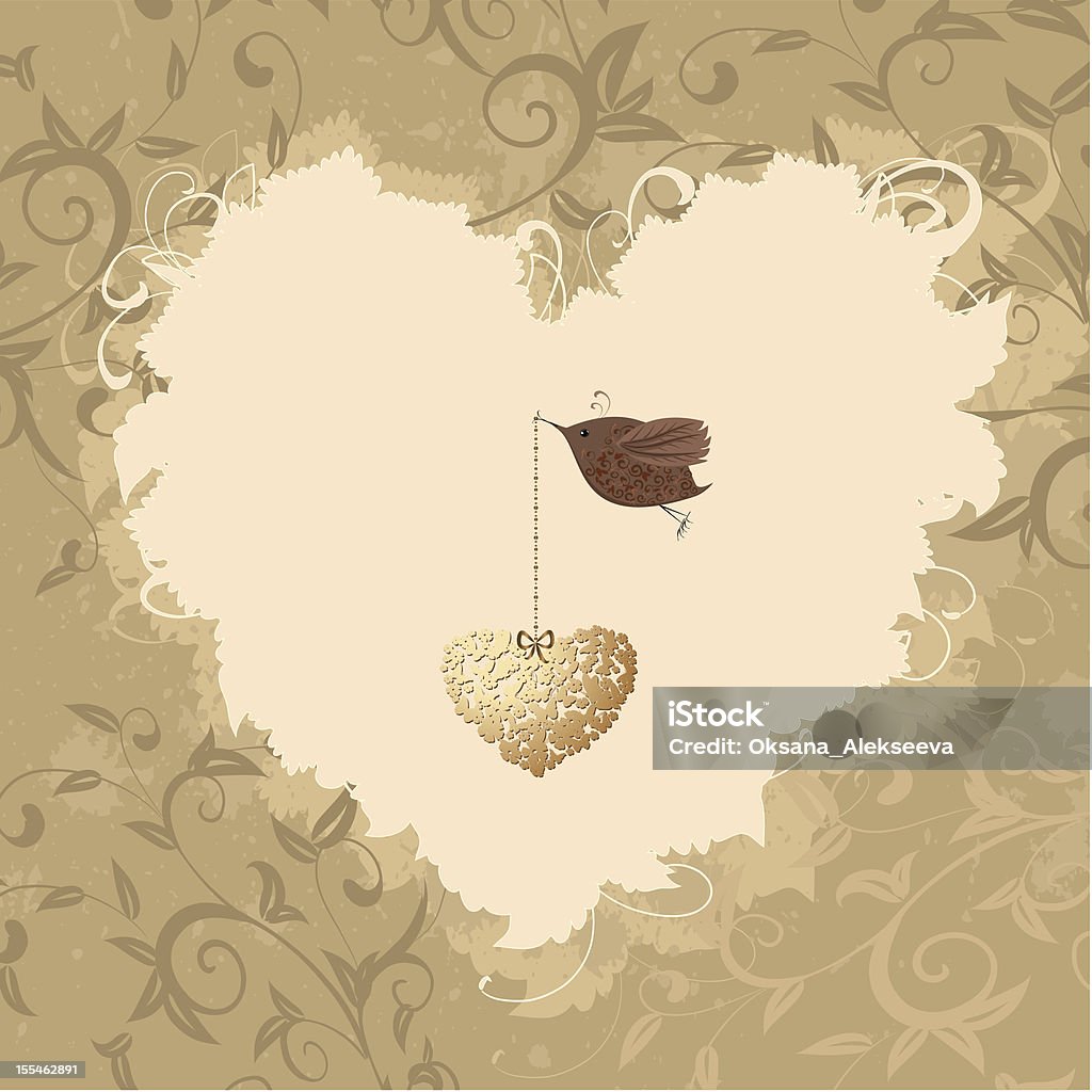 День Святого Валентина с птицами - Векторная графика Абстрактный роялти-фри