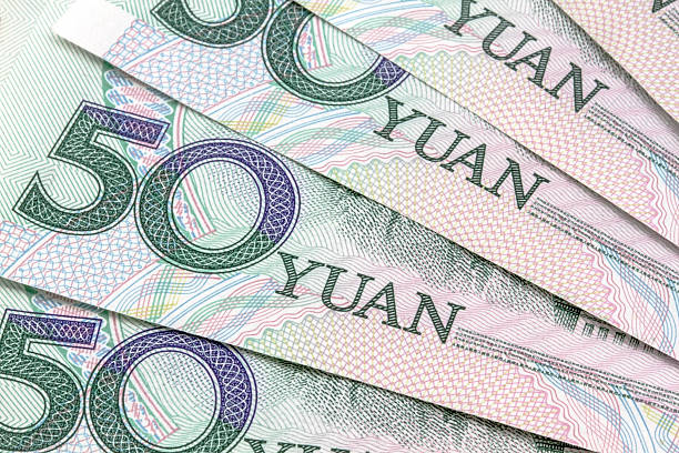 divisa china - 50 yuan - 50 yuan note fotografías e imágenes de stock