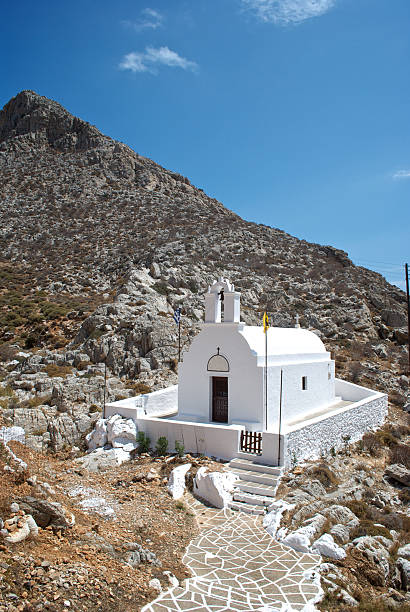 istock Typical Greek chapel in Folegandros, Greece 155464449