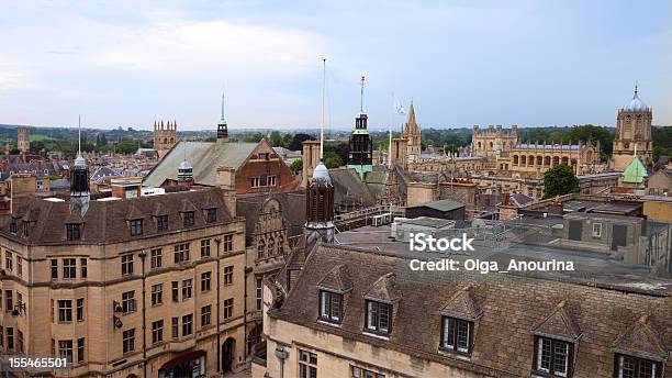 Telhados Da Cidade De Oxford - Fotografias de stock e mais imagens de Acima - Acima, Ao Ar Livre, Arquitetura