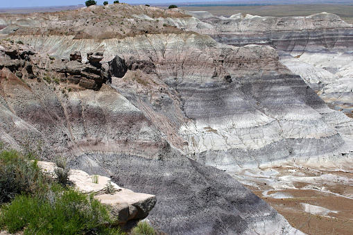 The colorful Painted Desert in Petrified Forest National Park, Arizona, USA