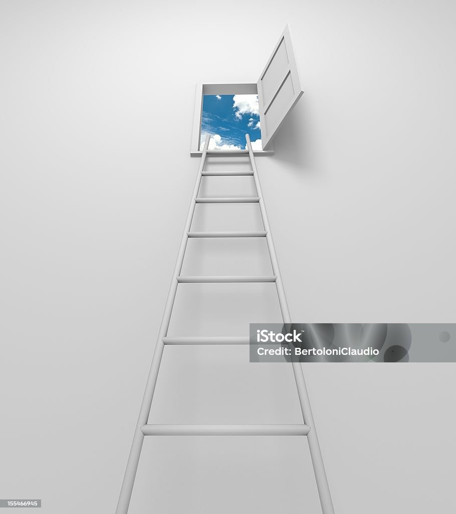 Escalera de solución - Foto de stock de Agujero libre de derechos