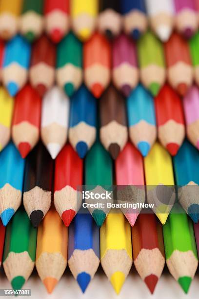 Color Pencils Stock Photo - Download Image Now - Arrangement, Crayon, Creativity