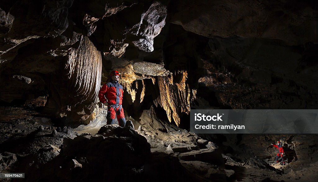 In einer Höhle. - Lizenzfrei Höhlenklettern Stock-Foto