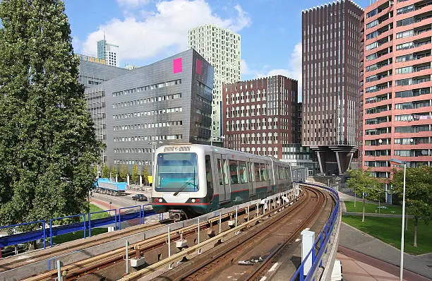 Metro station Maashaven in Rotterdam, Holland