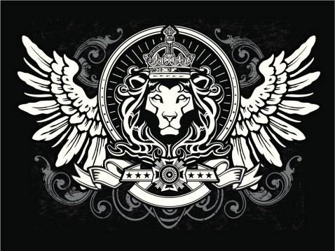 Heraldic Lion With Flourish Stock Illustration - Download Image Now ...