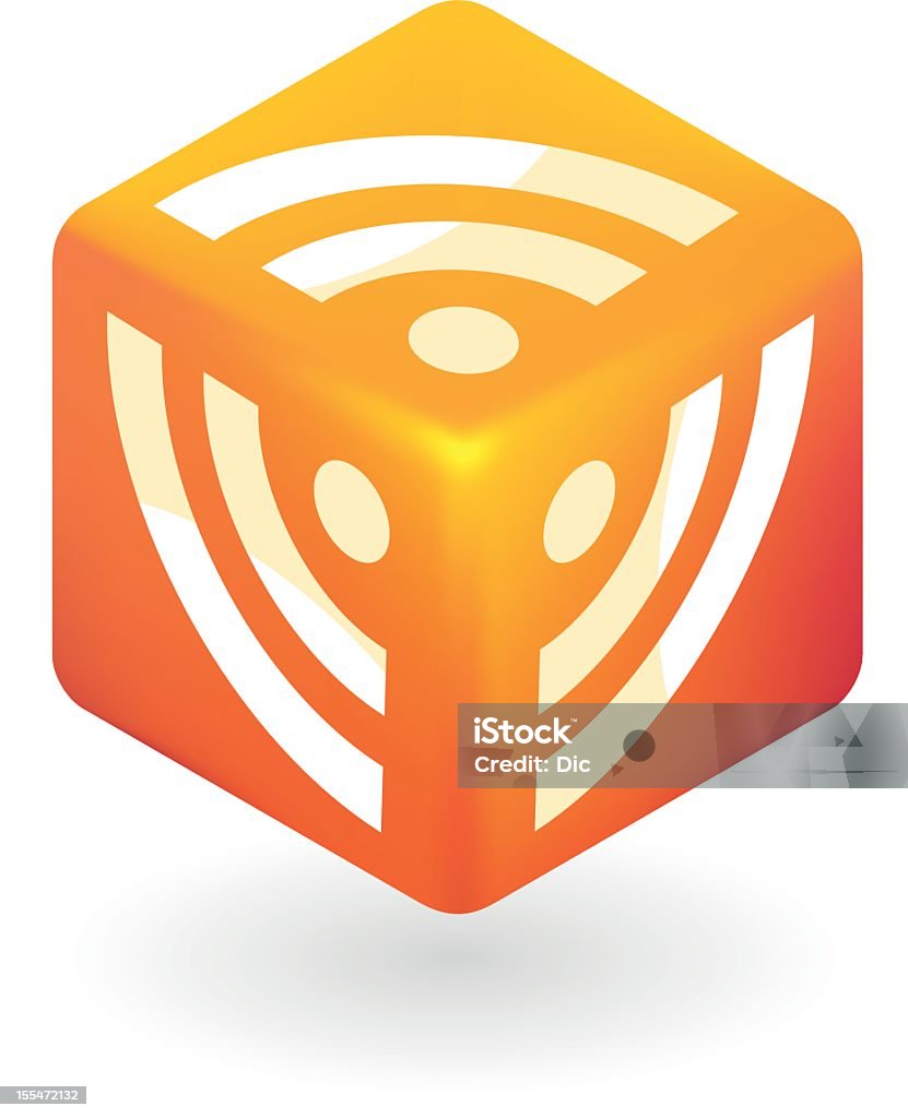 Rss Feed Cube Rss Feed Cube vector concept. EPS 8 file format, no transparency. Blogging stock vector