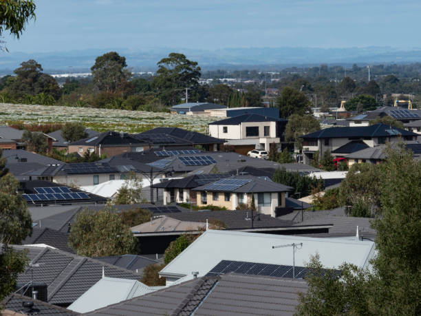 istock Rooftops in suburban neighbourhood 1554736509