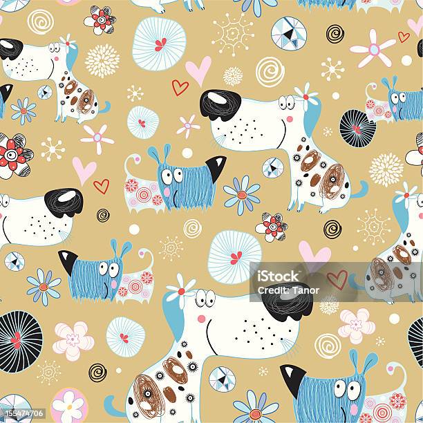 Texture Of Dog Lovers Stock Illustration - Download Image Now - Animal Markings, Backgrounds, Beauty