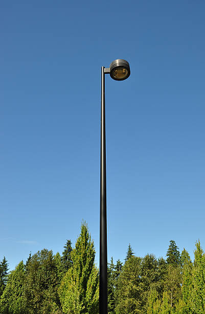 istock Street lamp with nature background 155476891