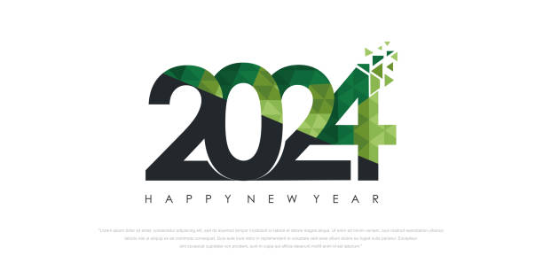 istock 2024 Happy New Year logo text design. 2024 number design template. Vector illustration. 1554773748