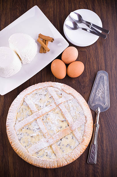 ricotta crostata. - food staple dairy product ricotta tart photos et images de collection