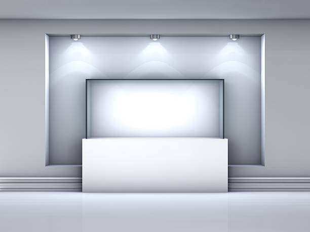 istock glass showcase for exhibit in the gallery 155480285
