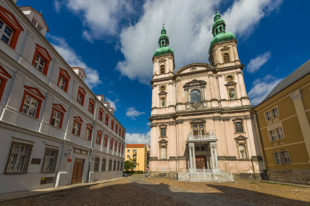 A historic church in the city of Nysa in Opole Silesia.
