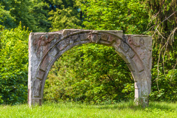 Remains of an old sluice in the city of Nysa in Poland.