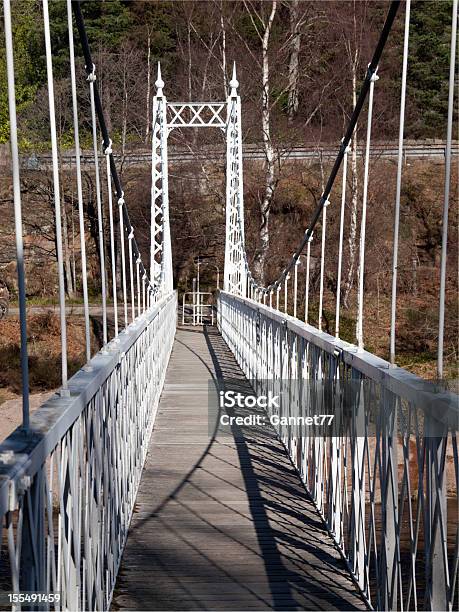 Cambus Omay Ponte Sospeso Deeside Scozia - Fotografie stock e altre immagini di Ambientazione esterna - Ambientazione esterna, Composizione verticale, Deeside