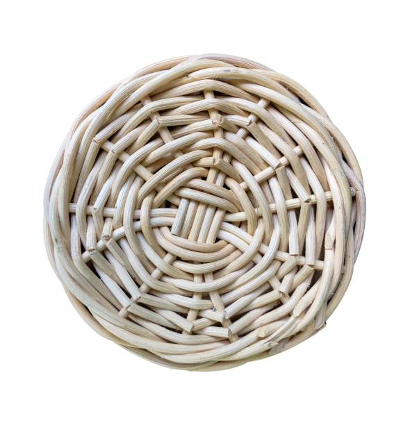 istock Rustic round board of woven straw 1554933397