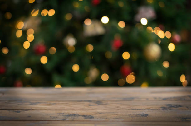 istock New Year and Christmas background with a Christmas tree. Mockup, copy space 1554938208