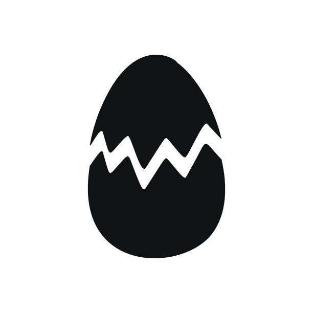 ilustrações, clipart, desenhos animados e ícones de ilustração plana da silhueta do vetor do ovo - eggs new life shape animals and pets