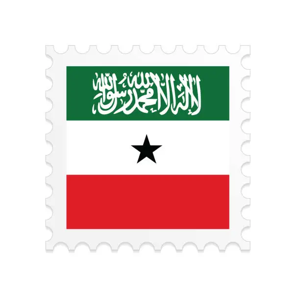 Vector illustration of Somaliland flag postage stamp on white background