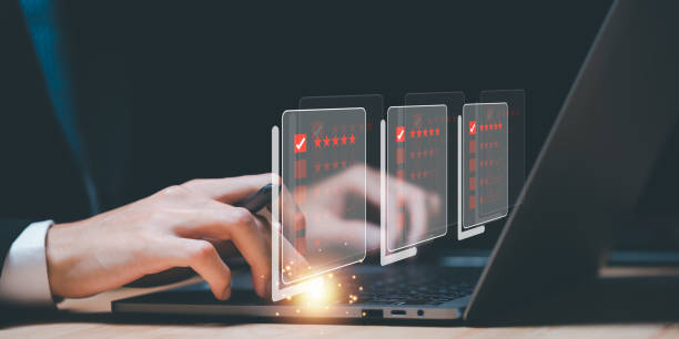 istock operator makes mark on survey topic ,checkbox to conduct opinion and quality surveys or satisfaction ,Auditing and evaluating quality and efficiency of personnel ,Checklist with checkmarks 1555003815