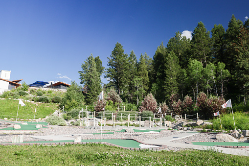 A commercial location known as Snow King Mini-Golf Course on East Snow King Avenue at Jackson (Jackson Hole) in Teton County, Wyoming