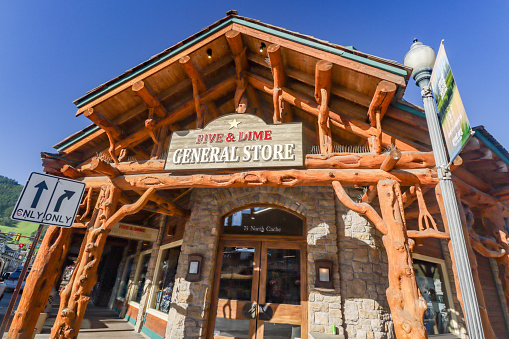 Five & Dime General Dime Store on North Cache Street at Jackson in Teton County, Wyoming. This is a commercial venue.