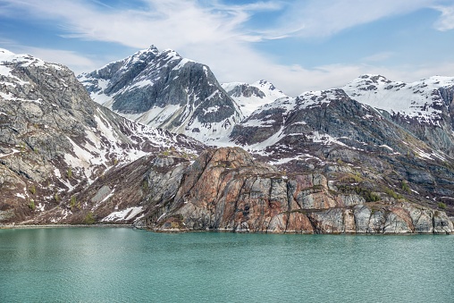 A breathtaking view of the majestic College Fjord in Alaska.