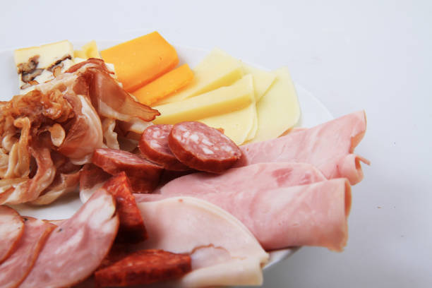 salami and cheese delicious appetizer as nice background