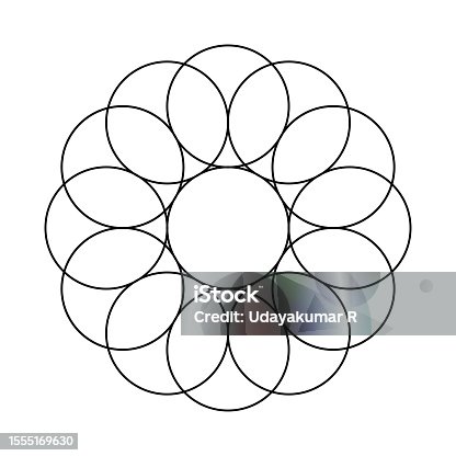 istock Circle graph. Sacred Geometry Vector Design Elements. This religion, philosophy, and spirituality symbols. the world of geometry with our intricate illustrations. 1555169630