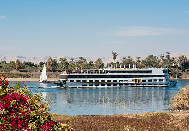 istock Nile river boat cruising through Luxor 155517698