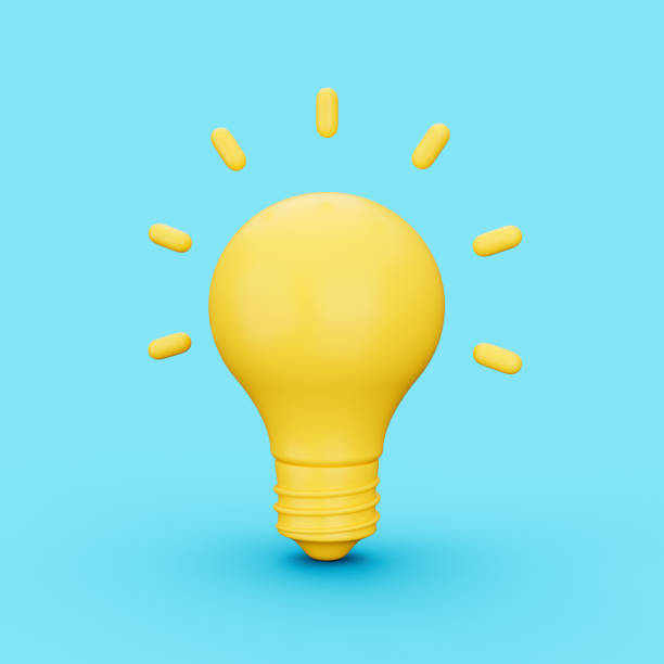 istock 3d Shiny Yellow Light Bulb Icon Symbol Creative Concept Idea On Soft Blue Background 3d Illustration 1555177091