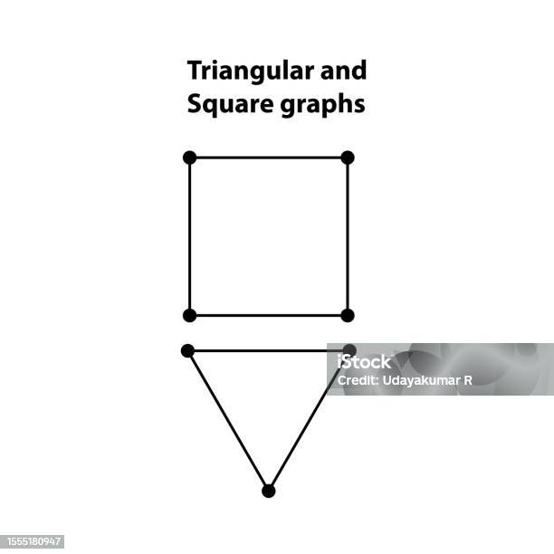 Triangular And Square Graph Scared Geometry Vector Design Elements This ...