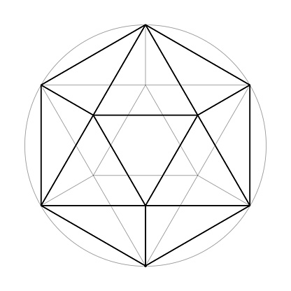 Hexagon triangle graph. Scared Geometry Vector Design Elements. This is religion, philosophy, and spirituality symbols. the world of geometry with our intricate illustrations.