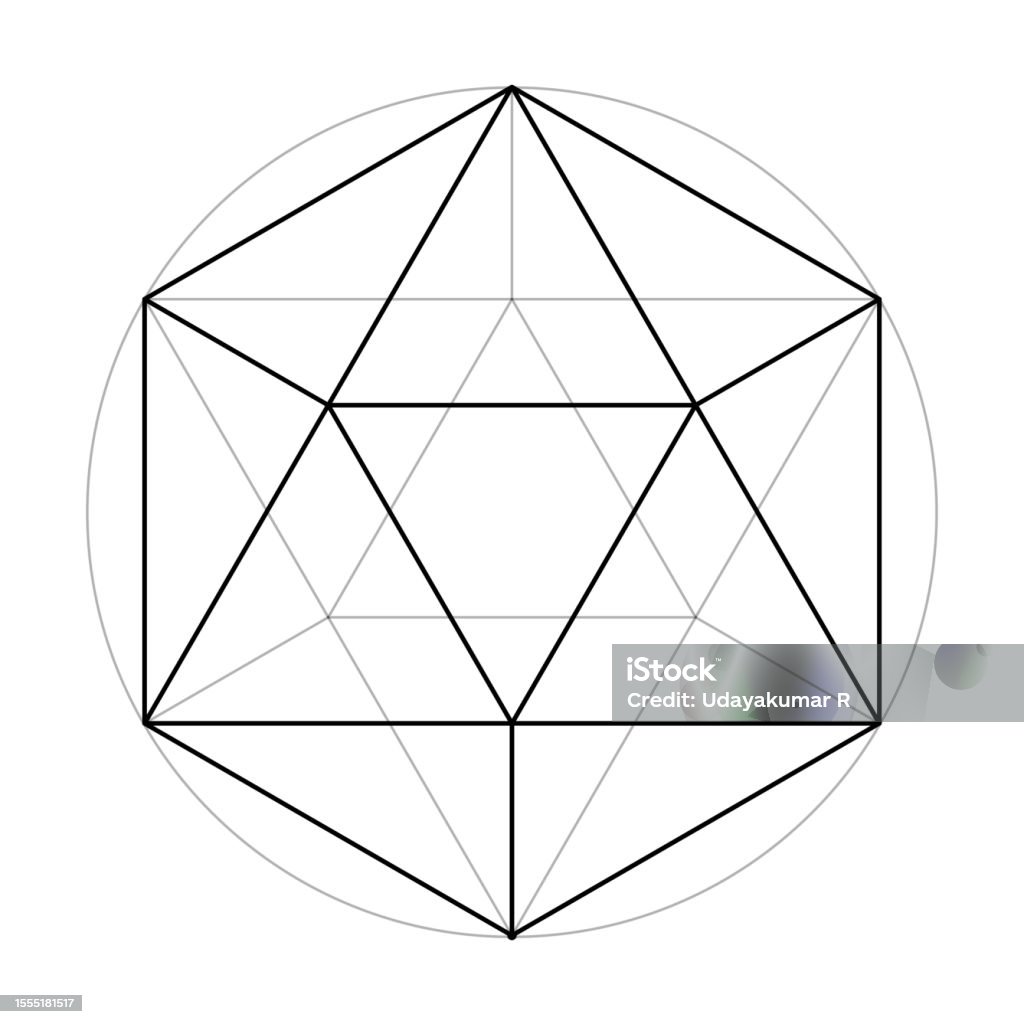 Hexagon Triangle Graph Scared Geometry Vector Design Elements This Is ...