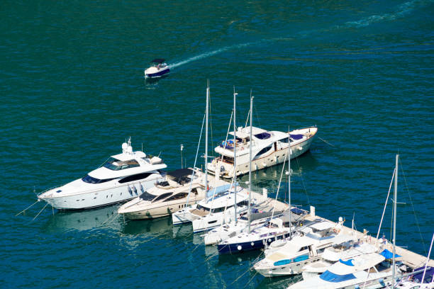 istock top view of the berth with yachts 1555185881