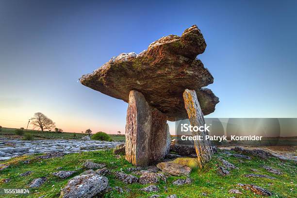 Ancient Polnabrone Dolmen In Ireland Stock Photo - Download Image Now - The Burren, Famous Place, County Clare