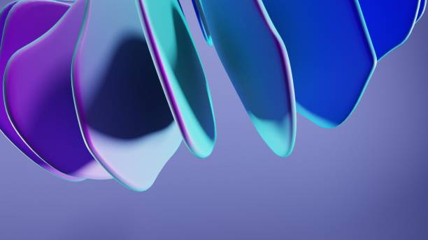 istock abstract design background with neon color, 3d rendering colorful geometry, purple and blue design texture. 1555226546