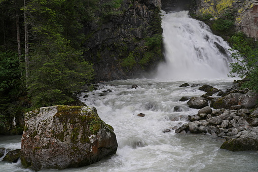 Rafting on the mountain river Katun, Altay Republic.