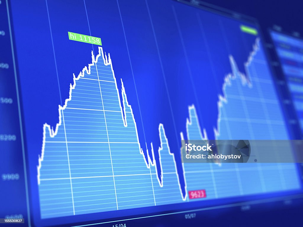 Stock market Stock market chart. You can use this image for finance news background. 3d generated image.  Backgrounds Stock Photo